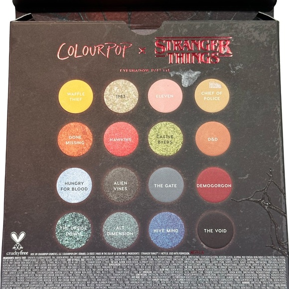 ColourPop x Stranger Things Eyeshadow Palette New In Box Limited Edition - Picture 6 of 6